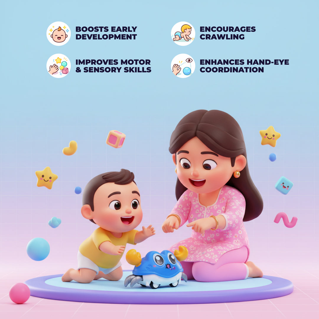 FLYI Fun Moving & Crawler Crab Toy for Kids(1.5 to 4 Years)