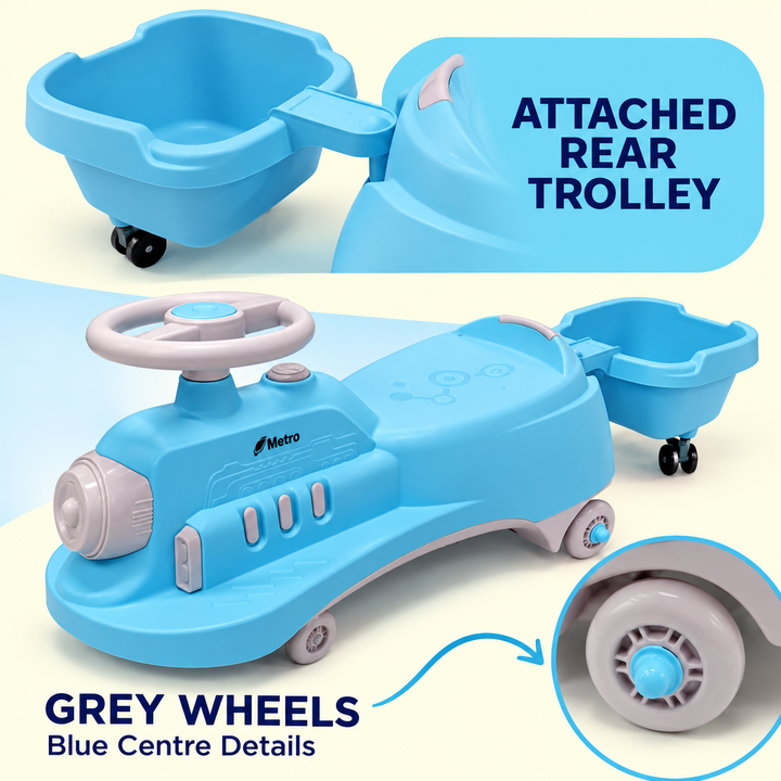 Metro Swing Car with Trolley for Kids | FLYI