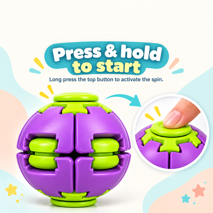 Gyro Ball Press & Spin Toy | FLYI