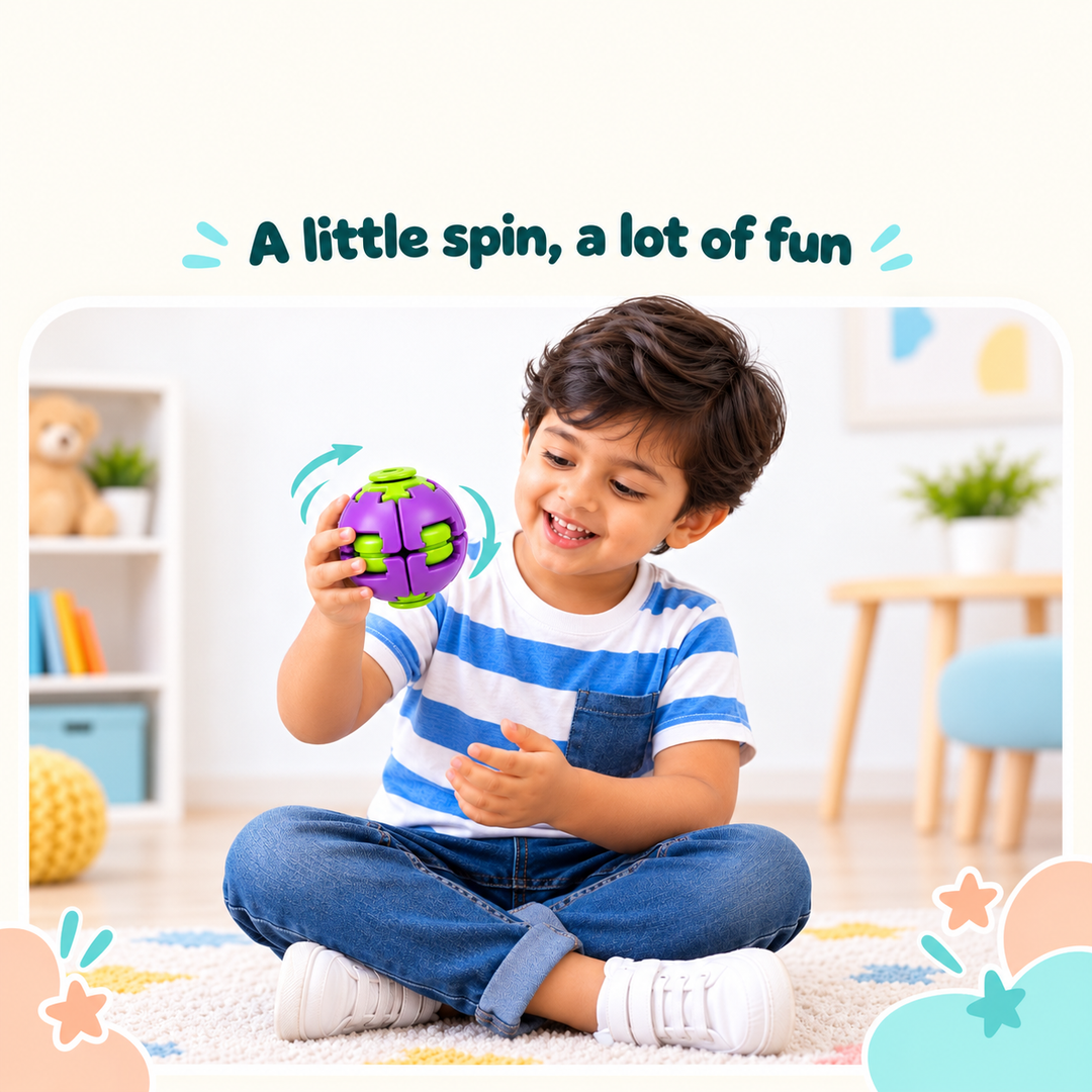Gyro Ball Press & Spin Toy | FLYI