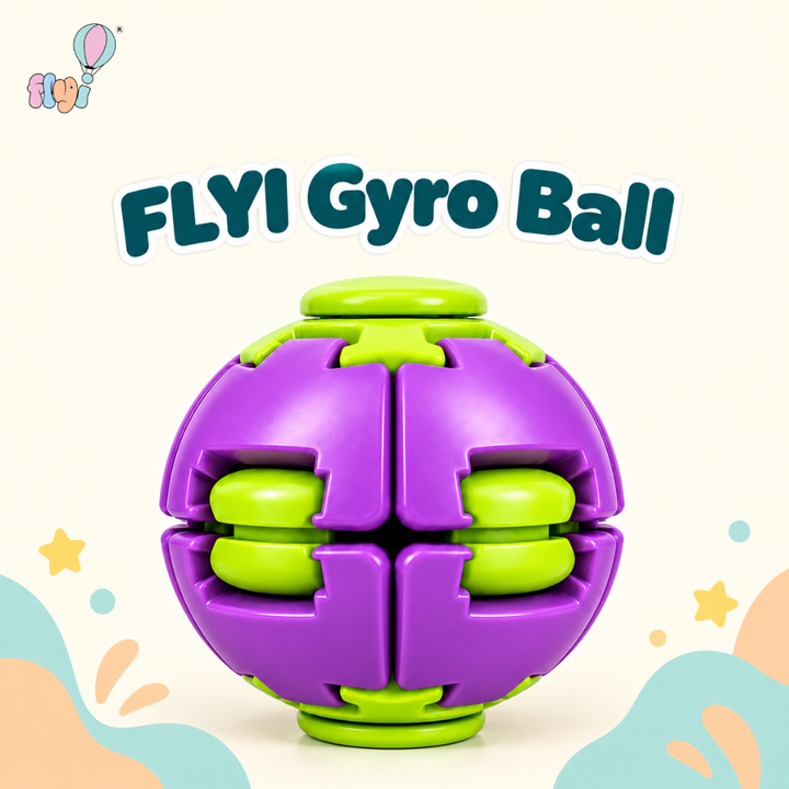 Gyro Ball Press & Spin Toy | FLYI