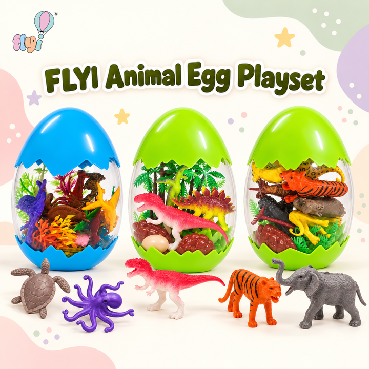 Animal Egg Playset with Mini Figures | FLYI