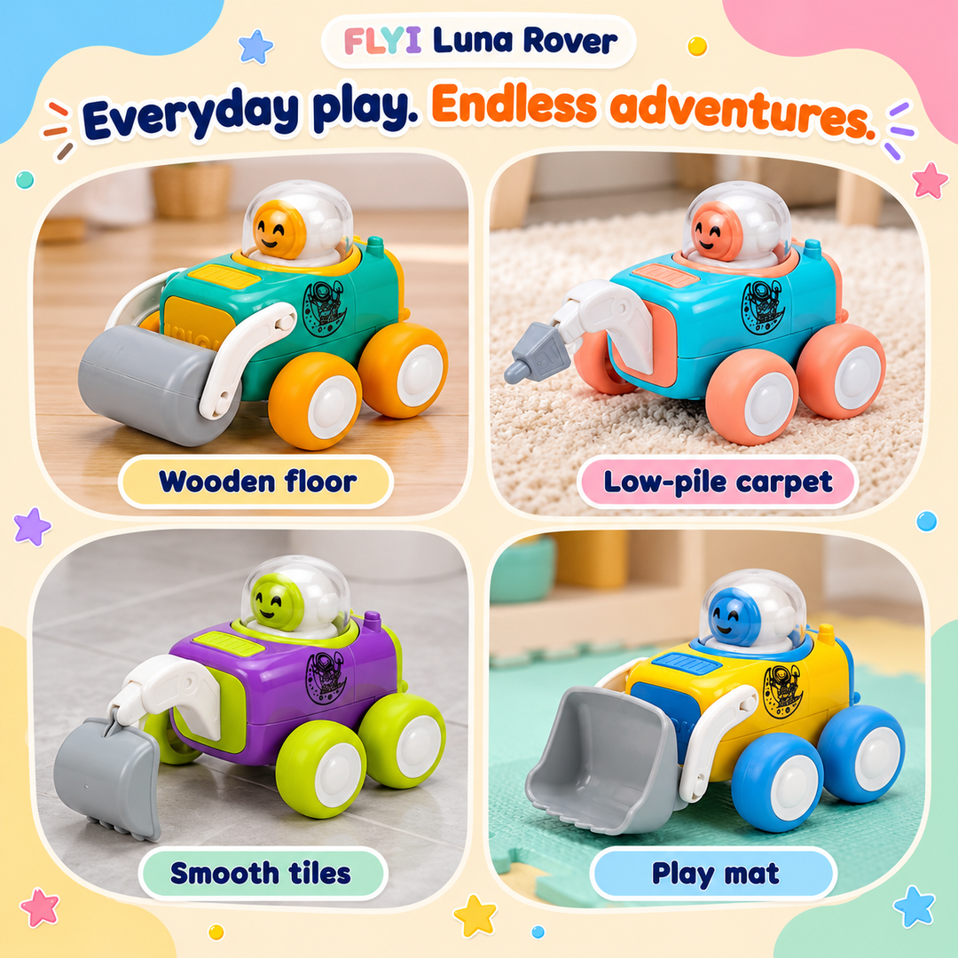 Luna Rover Press & Go Space Vehicle Toy | FLYI