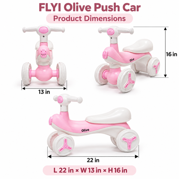 Olive Push Car for Kids | FLYI