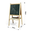 2 in 1 Wooden White Dry Erase Easel Board and Chalkboard with Marker, Duster & Chalk | Standing Easel Board for Kids | Writing Board for Kids | H40CM*L79CM | Educational Toy