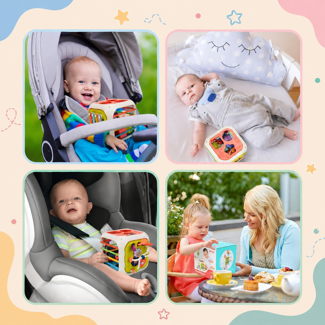 7-in-1 Sensory Activity Cube for Babies| FLYI