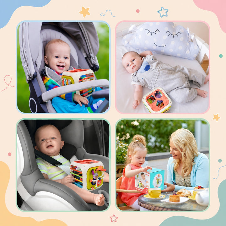 7-in-1 Sensory Activity Cube for Babies| FLYI