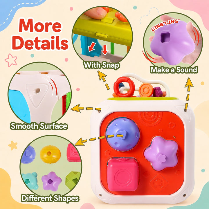 7-in-1 Sensory Activity Cube for Babies| FLYI