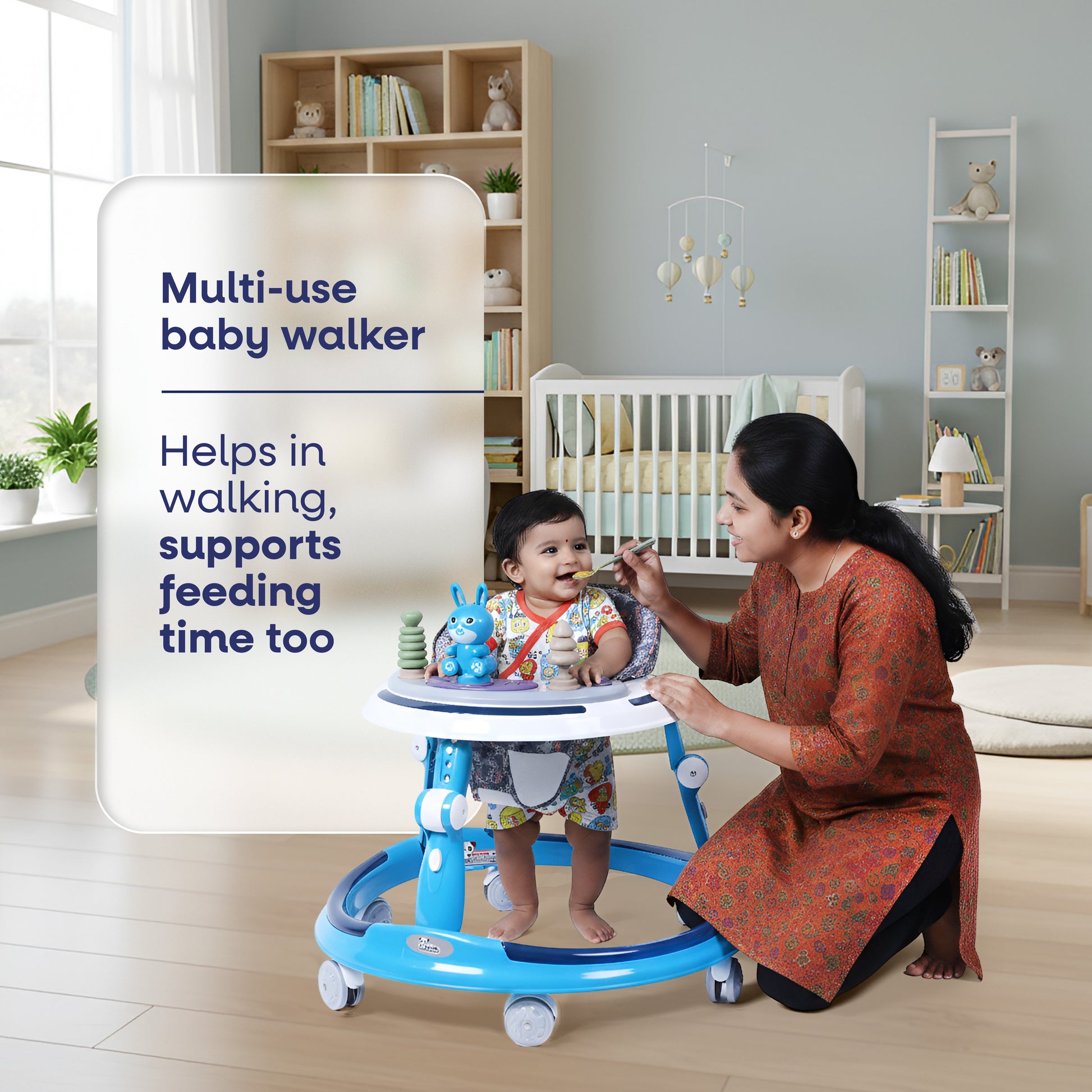 FLYI Baby Walker with Parental Handle