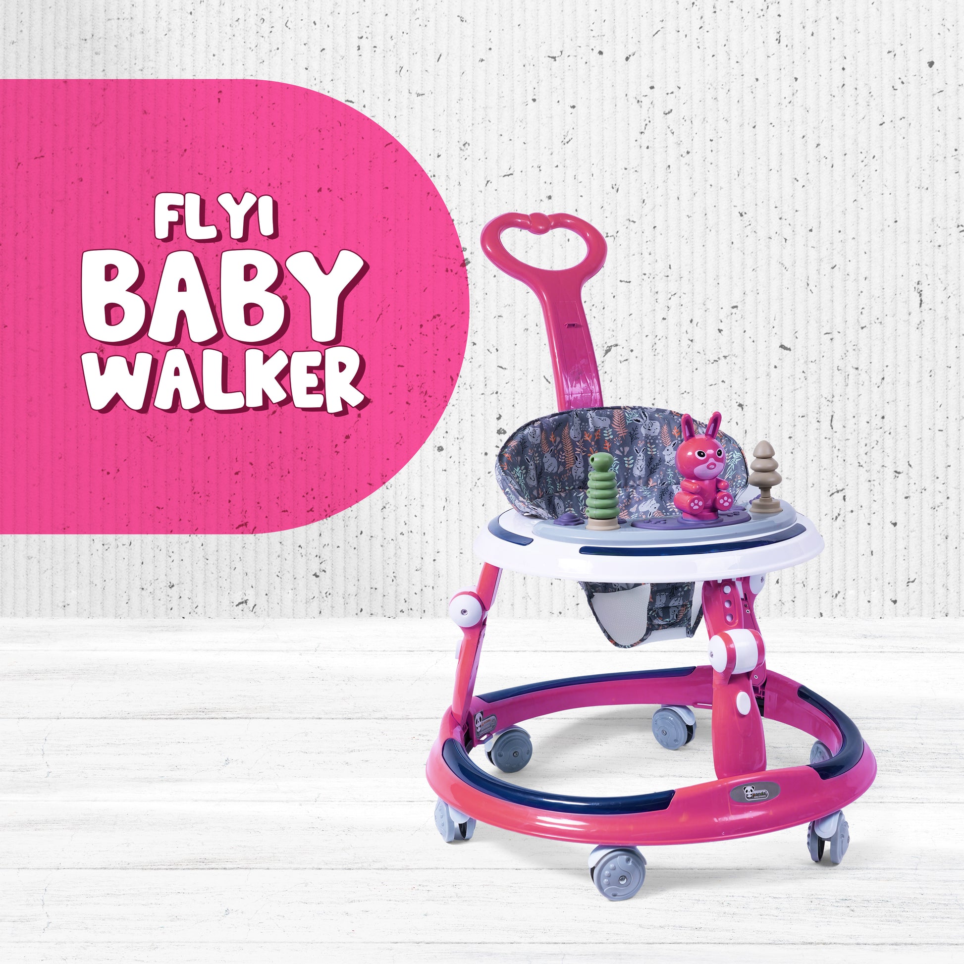 FLYI Baby Walker with Parental Handle