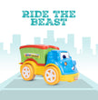 FLYI’s Friction Powered Beast Container Truck Toy for Kids for Ages 2+ Years