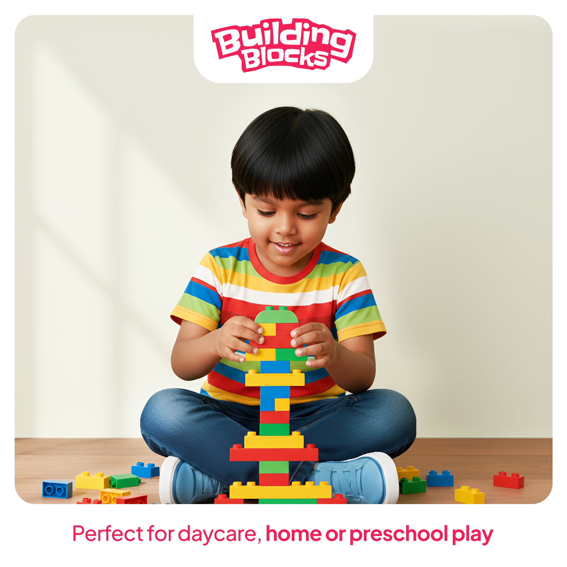 Flyi 80-Piece Building Blocks – Creative, Colorful & Fun for Kids