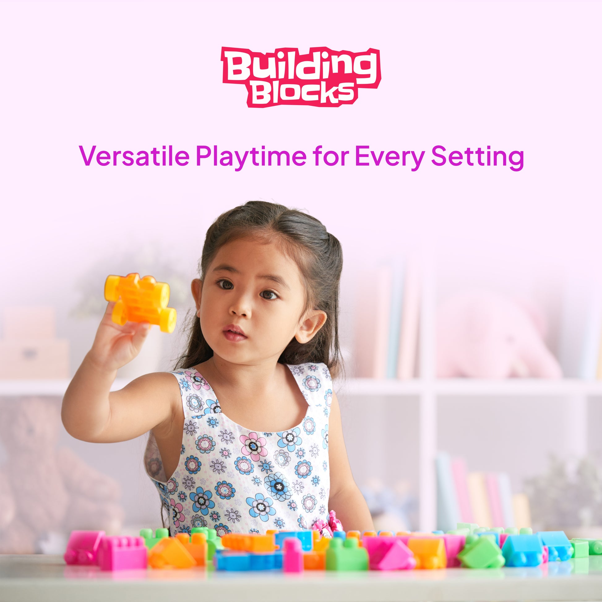 Flyi 80-Piece Building Blocks – Creative, Colorful & Fun for Kids