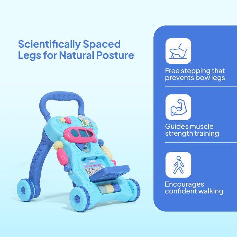 First steps walker for babies with interactive toys