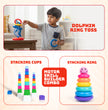 FLYI's 3-in-1 Activity Combo - Stacking Cup, Stacking Ring & Dolphin Ring Toss