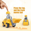 FLYI’s Push N Go Construction Truck Toys – Friction Powered Vehicles for Kids