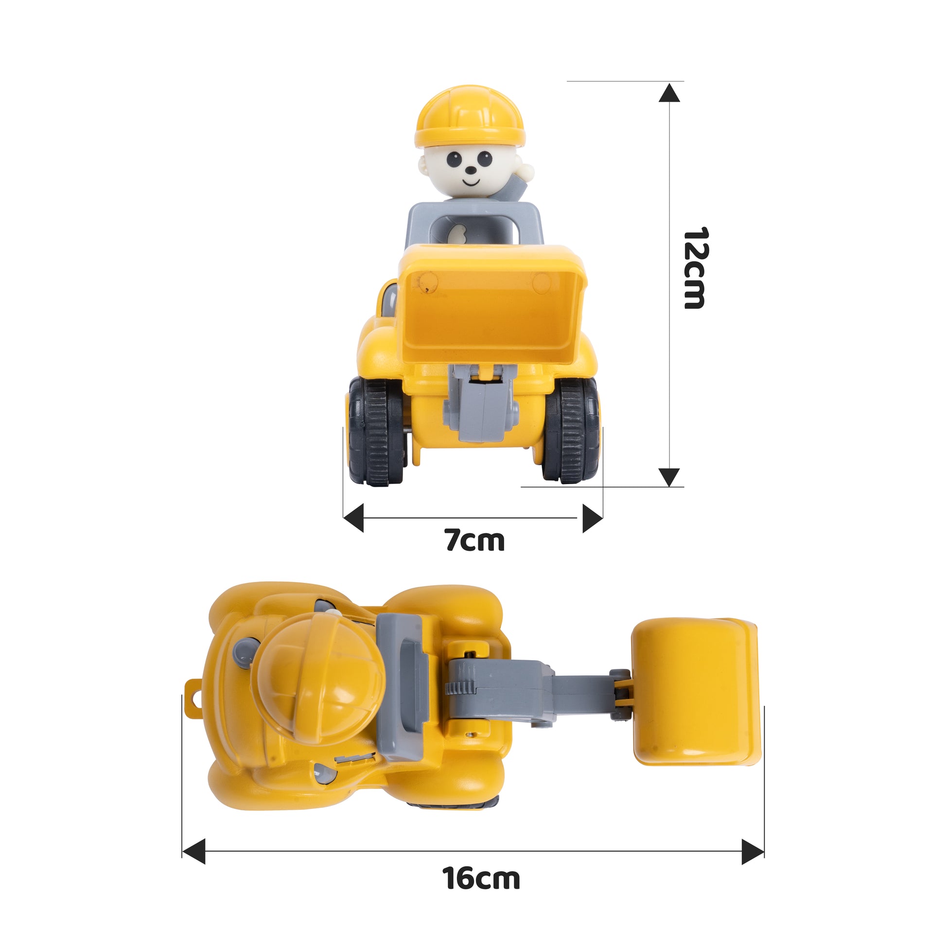FLYI’s Push N Go Construction Truck Toys – Friction Powered Vehicles for Kids