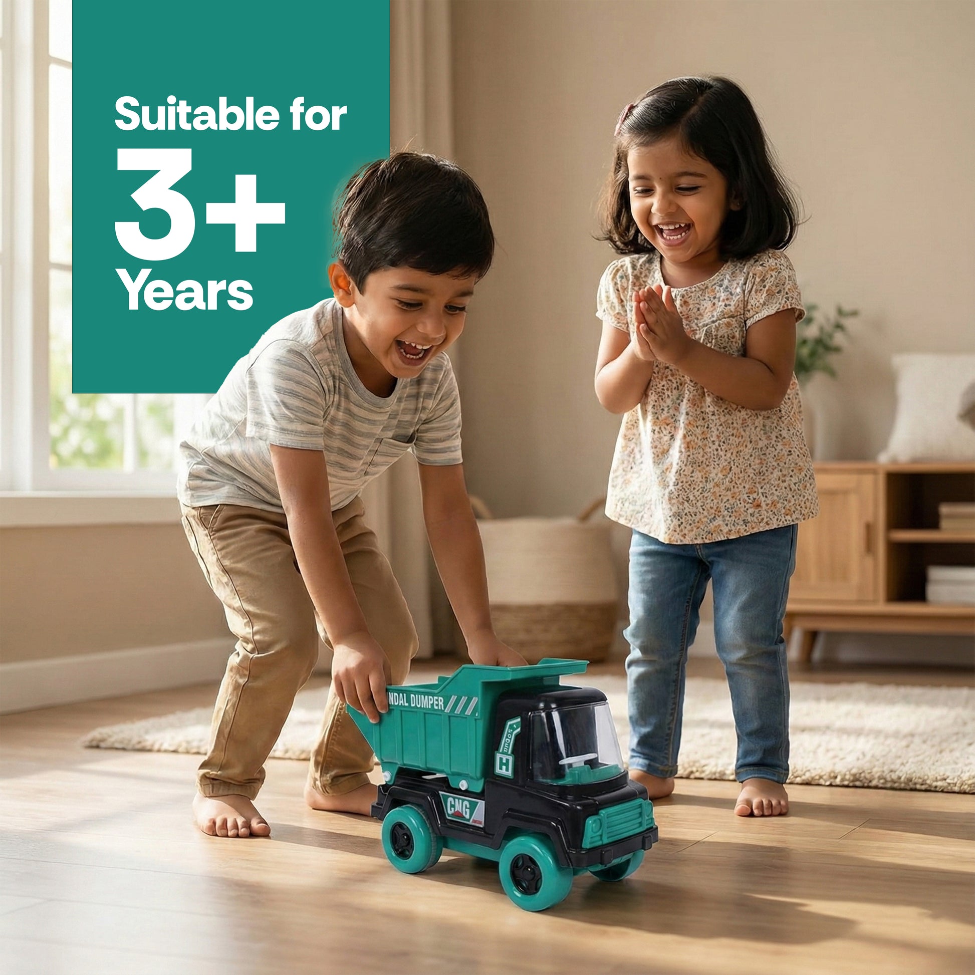 FLYI Hindle Deluxe Dumper – Friction Powered Construction Toy(3+ Years)