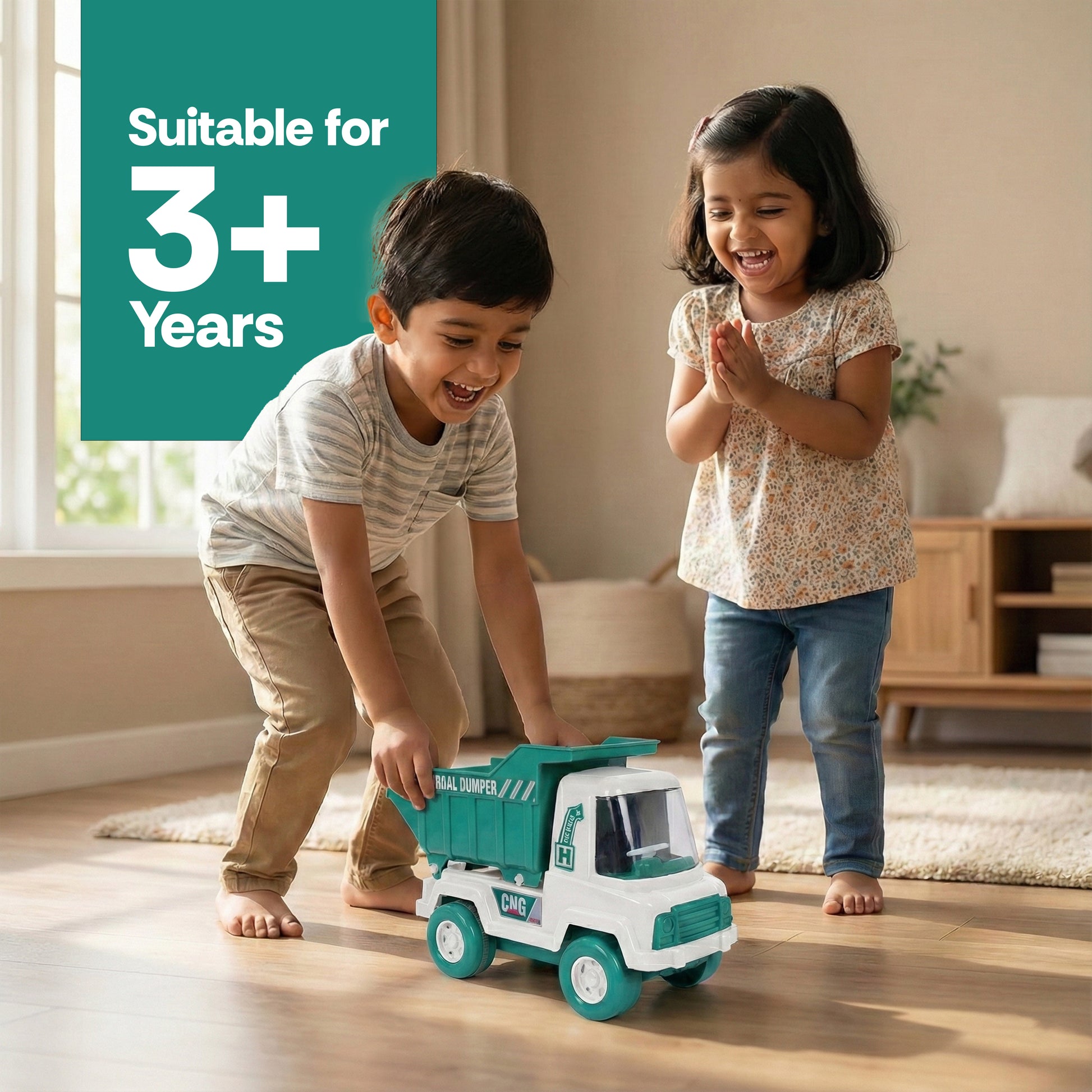 FLYI Hindle Deluxe Dumper – Friction Powered Construction Toy(3+ Years)