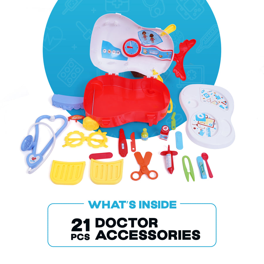Pretend Play Toy Doctor Play Set with Medical Accessories | FLYI