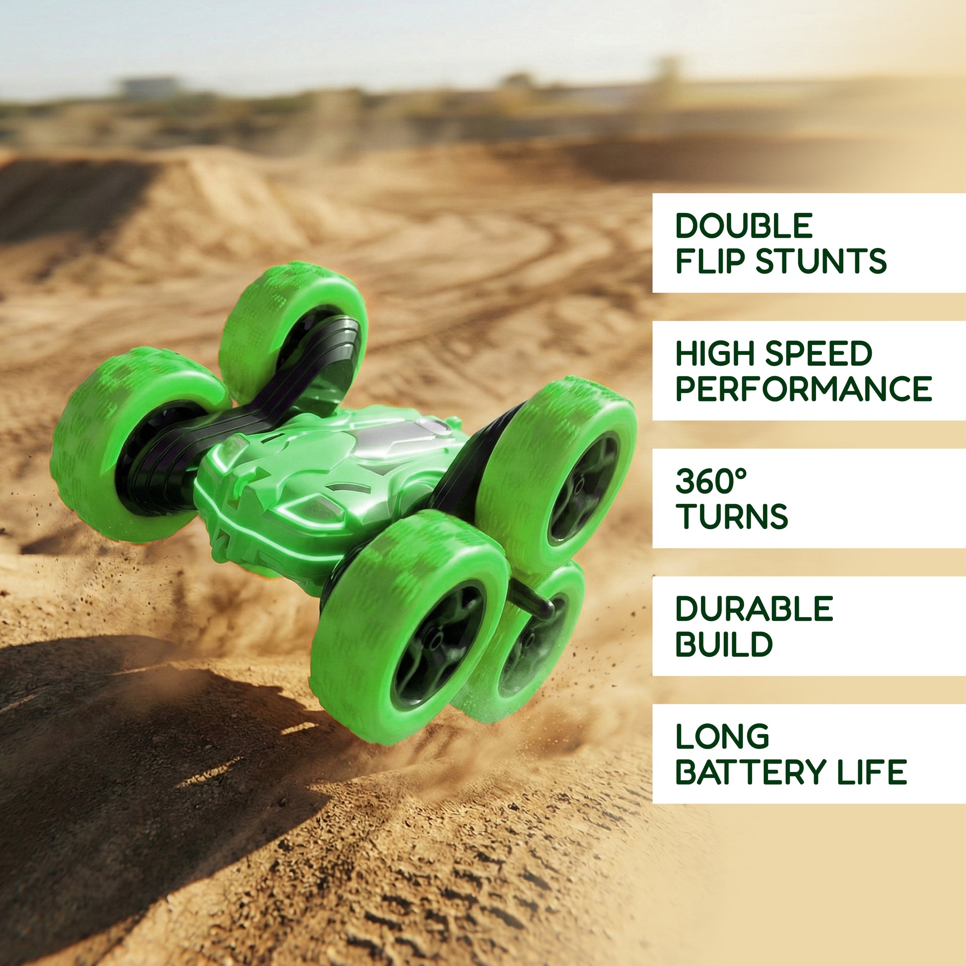 FLYI Remote Control 6 Wheel Stunt Car Toy for Kids(3+ Years)