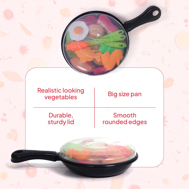 FLYI Fry Pan Cooking Set for Kids | Pretend Play Kitchen Toy
