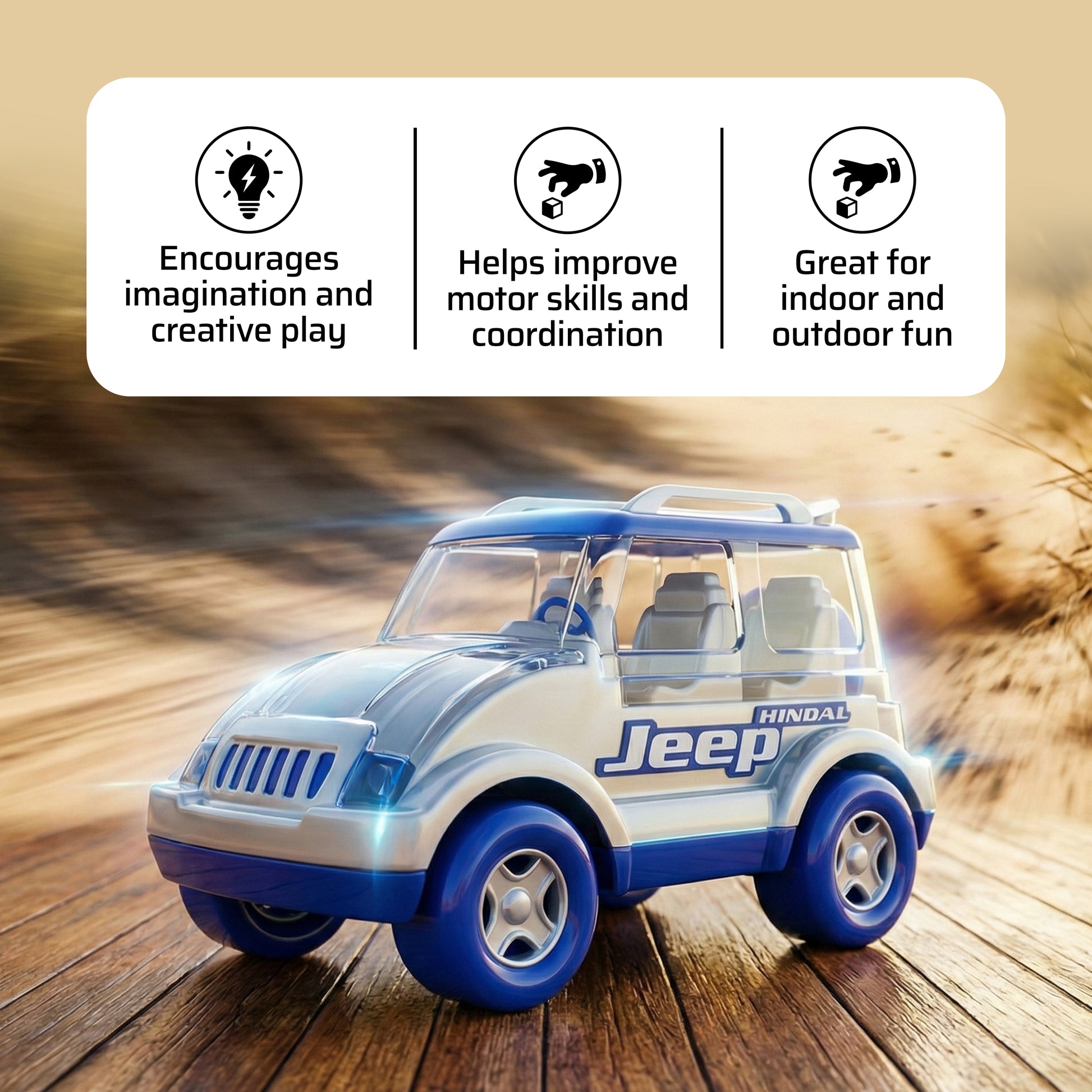 FLYI Hindal Jeep Adventure Vehicle Toy for Kids(3+ Years)