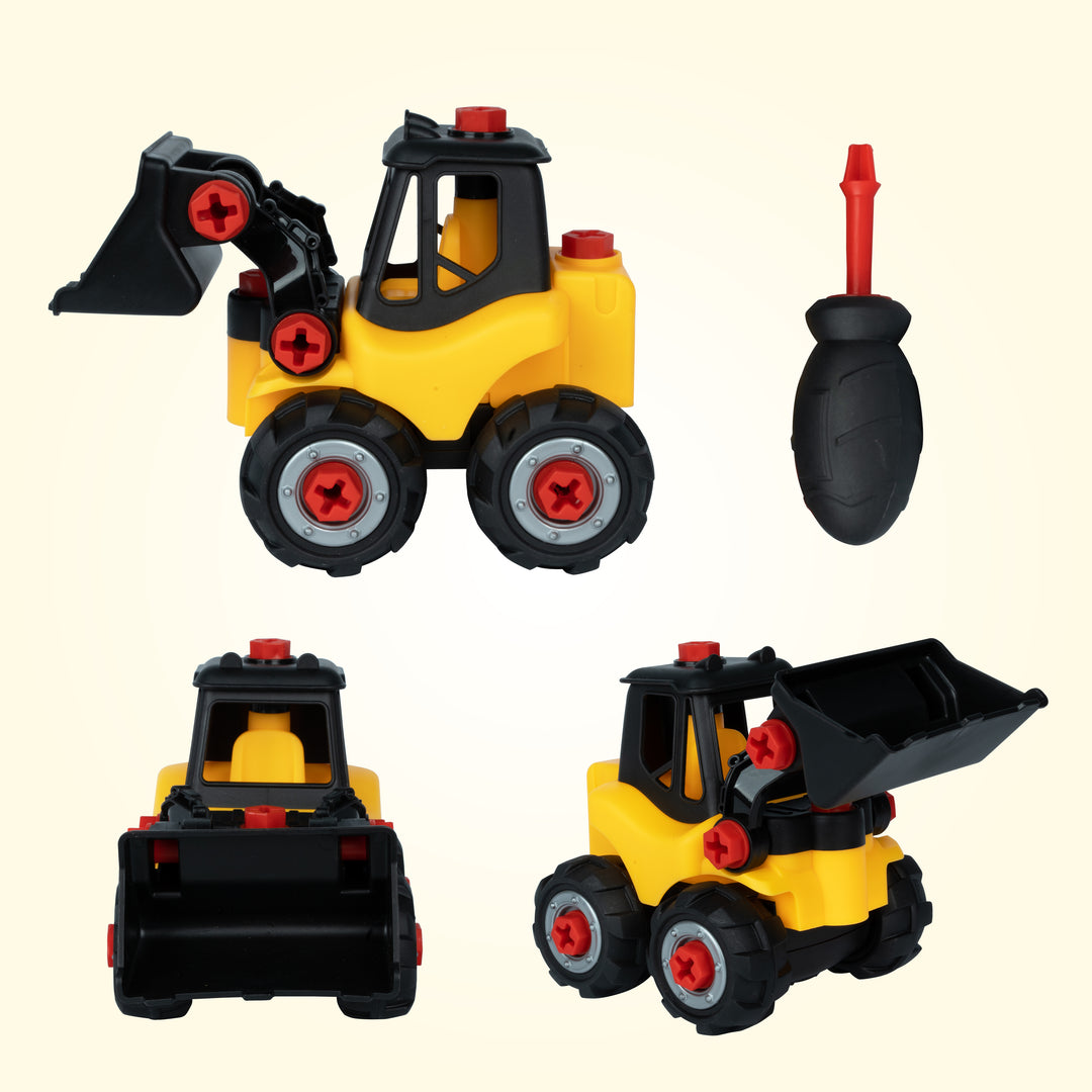 FLYI Junior Engineer JCB Construction DIY set for kids (Note: Product will be dispatched in a random available color)