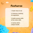 Flyi Kinetic Sand for Kids – Non-Toxic Sensory Play Sand with 6 Moulds for Boys & Girls