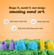 Flyi Kinetic Sand for Kids – Non-Toxic Sensory Play Sand with 6 Moulds for Boys & Girls