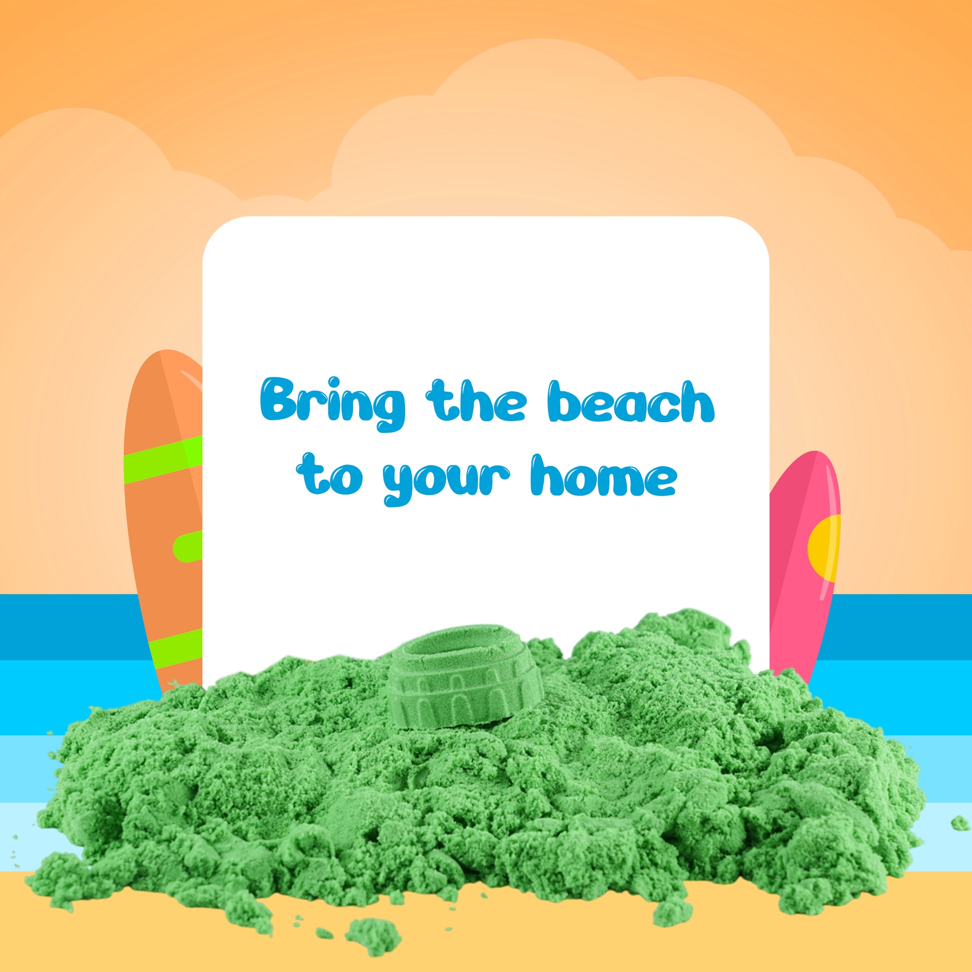 Flyi Kinetic Sand for Kids – Non-Toxic Sensory Play Sand with 6 Moulds for Boys & Girls