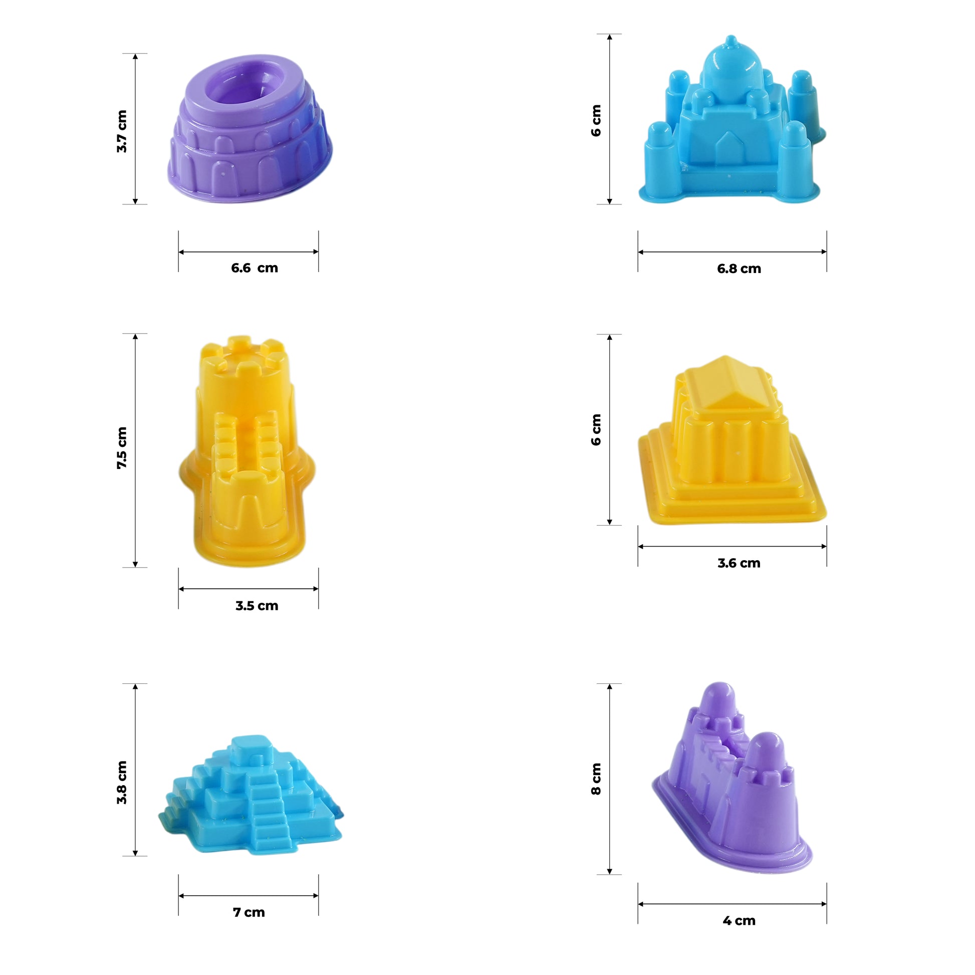 Flyi Kinetic Sand for Kids – Non-Toxic Sensory Play Sand with 6 Moulds for Boys & Girls