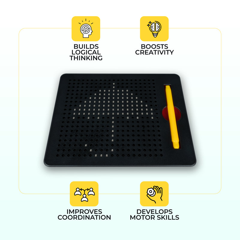 Magnetic Drawing Board - Erasable Doodle Writing Pad for Kids | Learning Toys for Two-Year-Olds