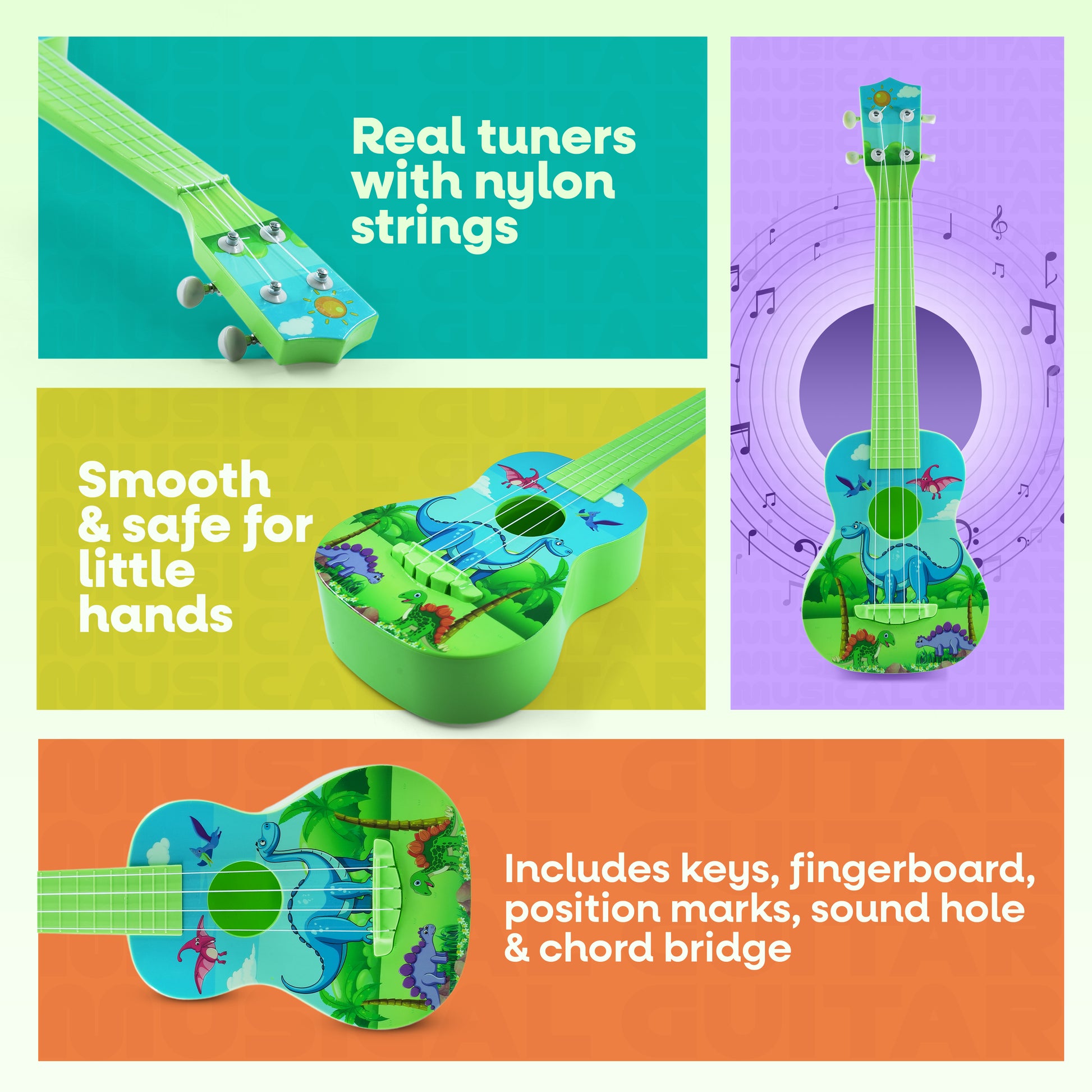 FLYI Toy Guitar for Toddlers – Fun Learning Music Toy with Realistic Strings