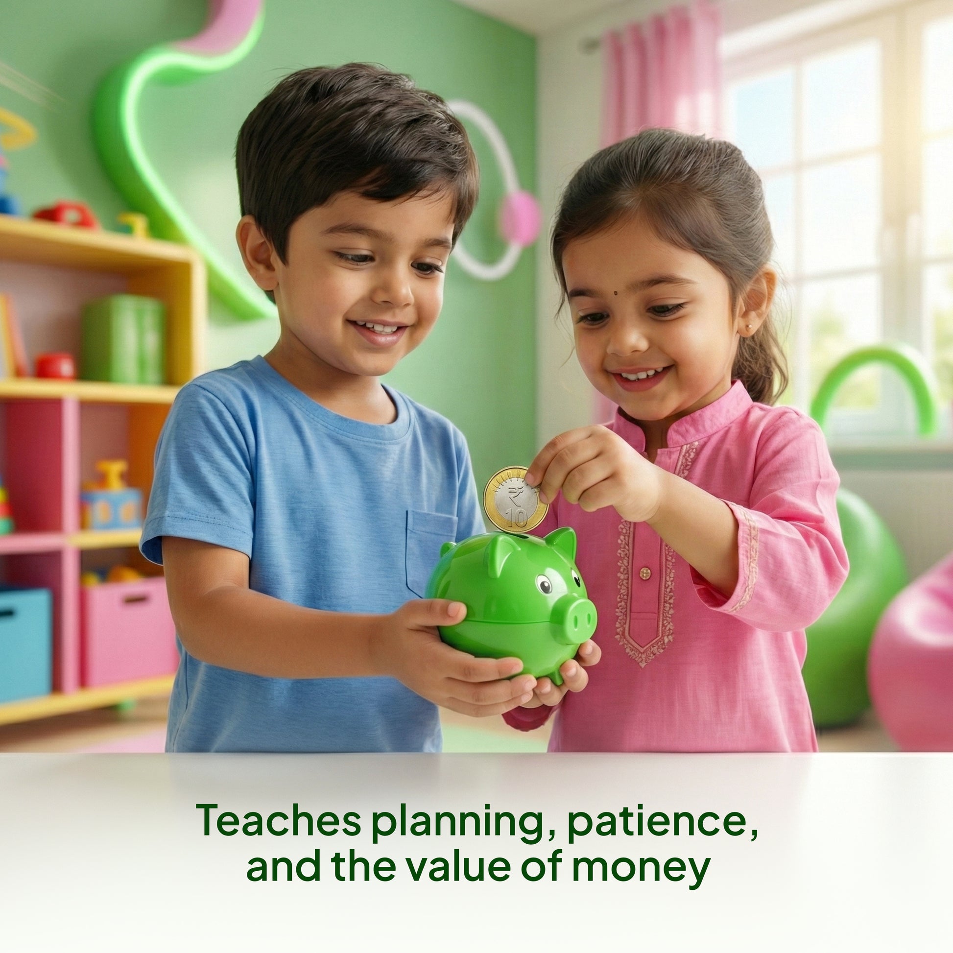 FLYI Piggy Bank Fun Coin Saving Toy for Kids(3+ Years)