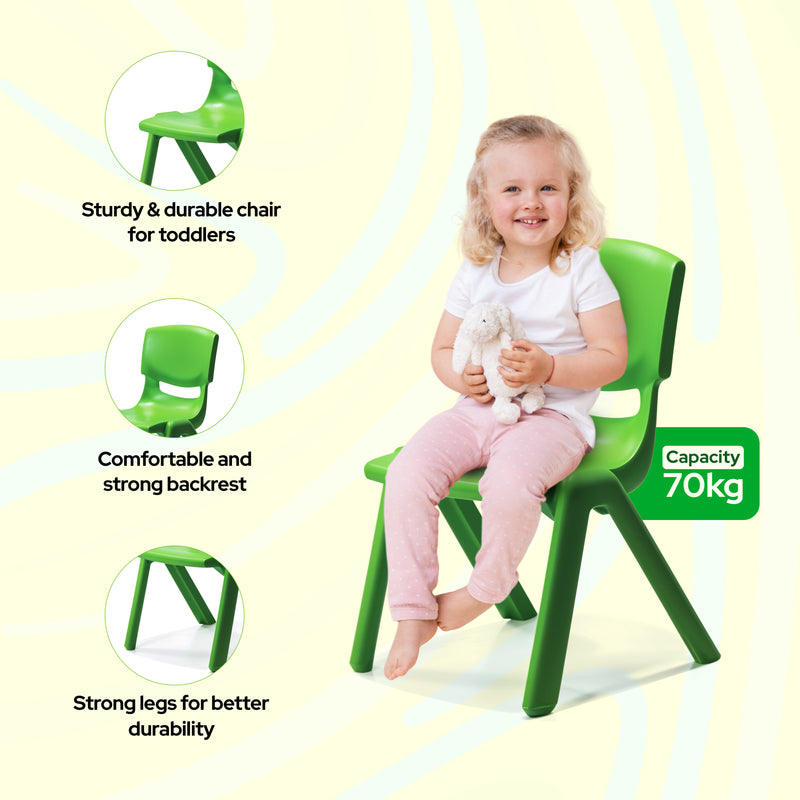Durable Plastic Kids Chair – Lightweight, Sturdy & Comfortable (9.3" Seat Height)