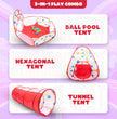 Flyi Rainbow Tunnel Tent Set – Ball Pool, Crawling Tunnel & Kids Playhouse