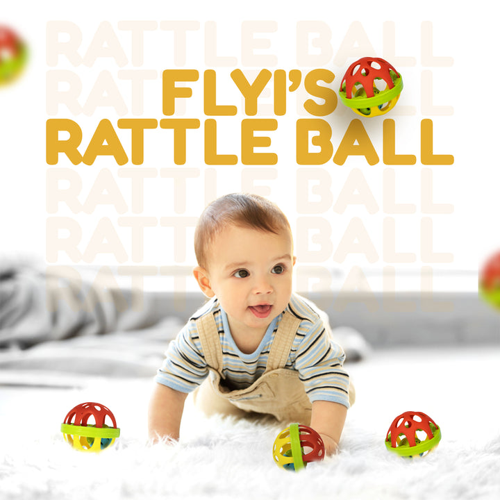 FLYI Rattle Ball Teether Toy Engaging Baby Development Toy