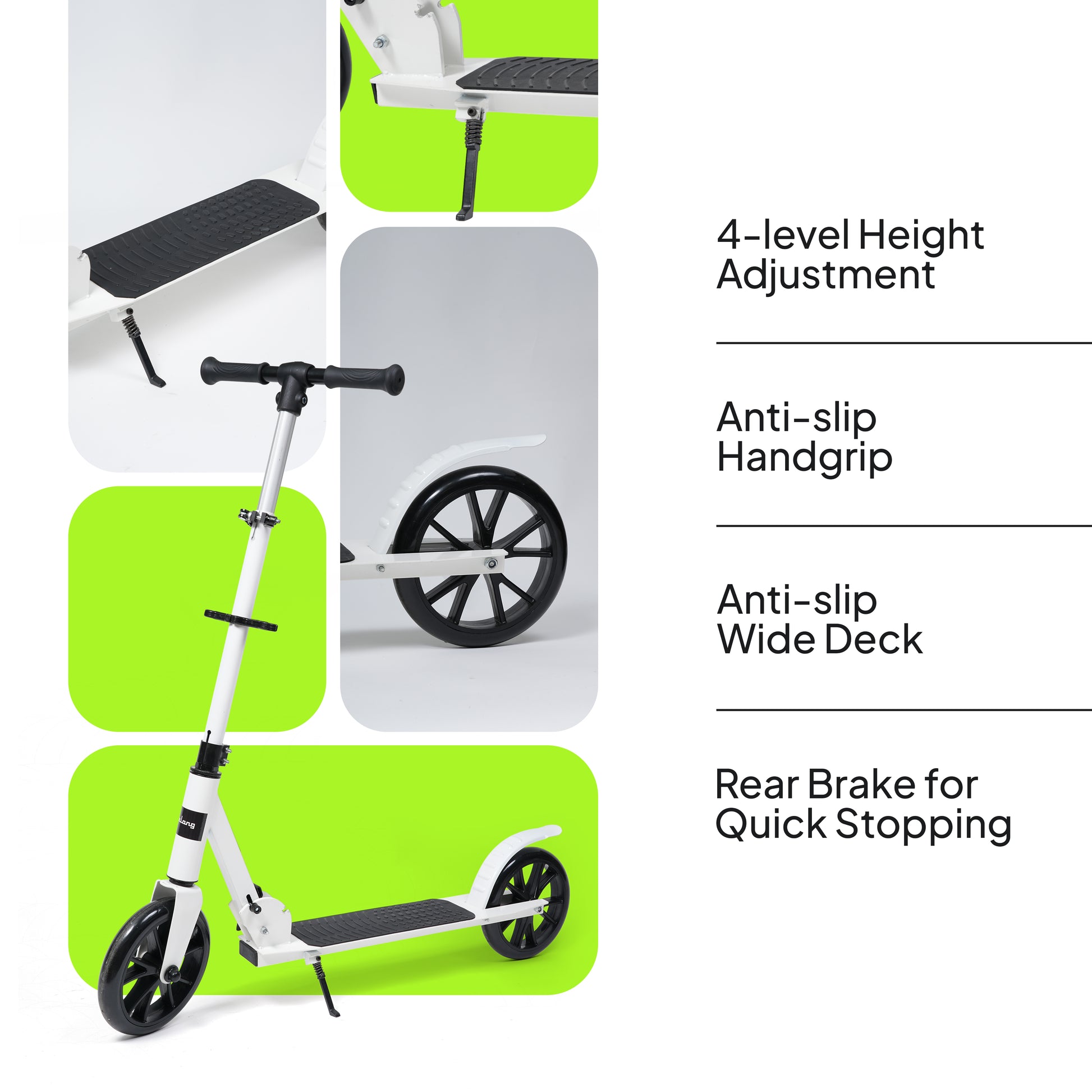Rhino 2 Wheel Scooter | Foldable | Height Adjustment | Scooter for Kids 5+years