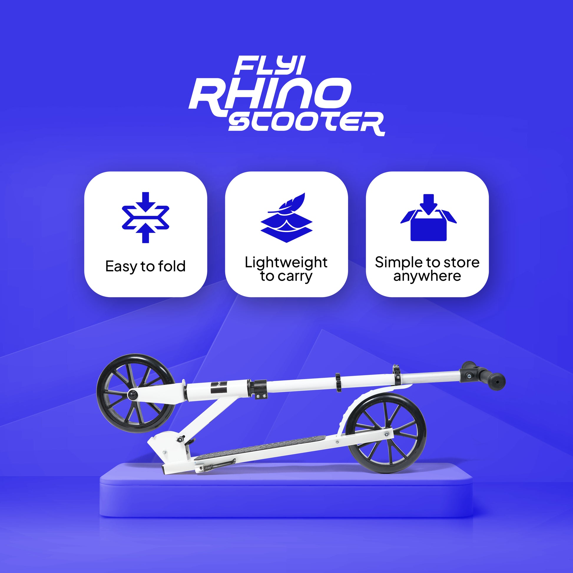 FLYI Rhino 2 Wheel Scooter Smooth Riding and Speed Control(5+ Years)