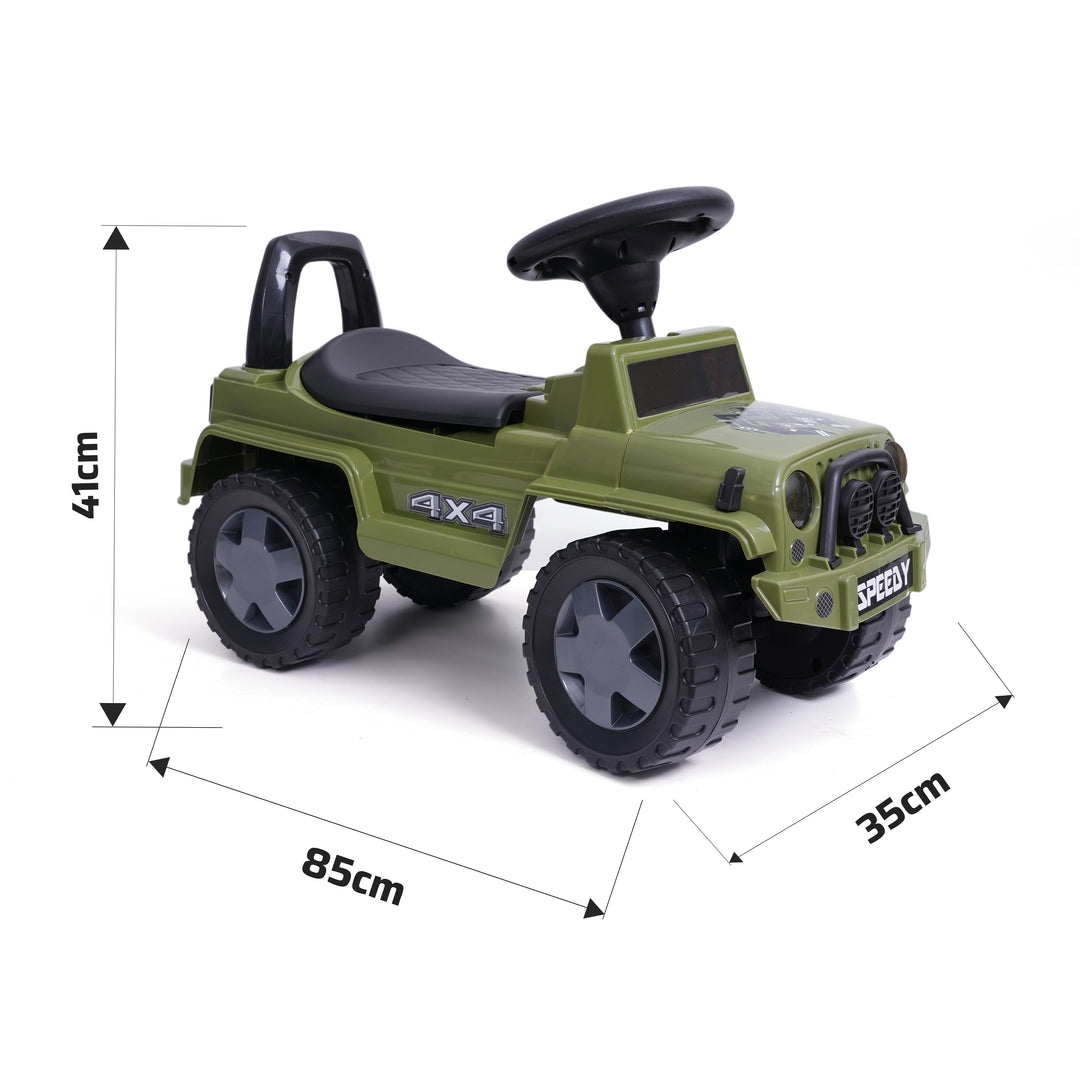 Speedy Jeep green kids ride-on toy car