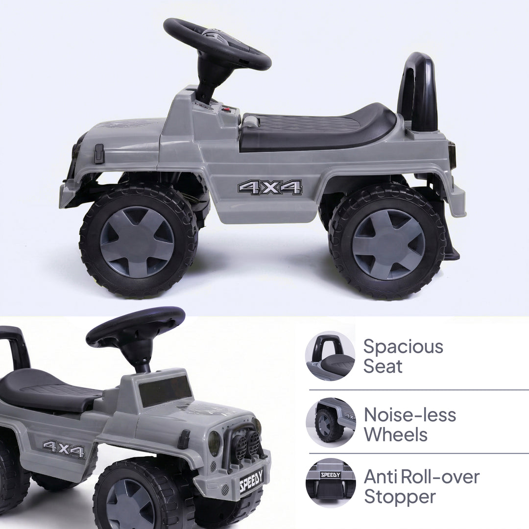 Speedy Jeep grey kids ride-on toy car