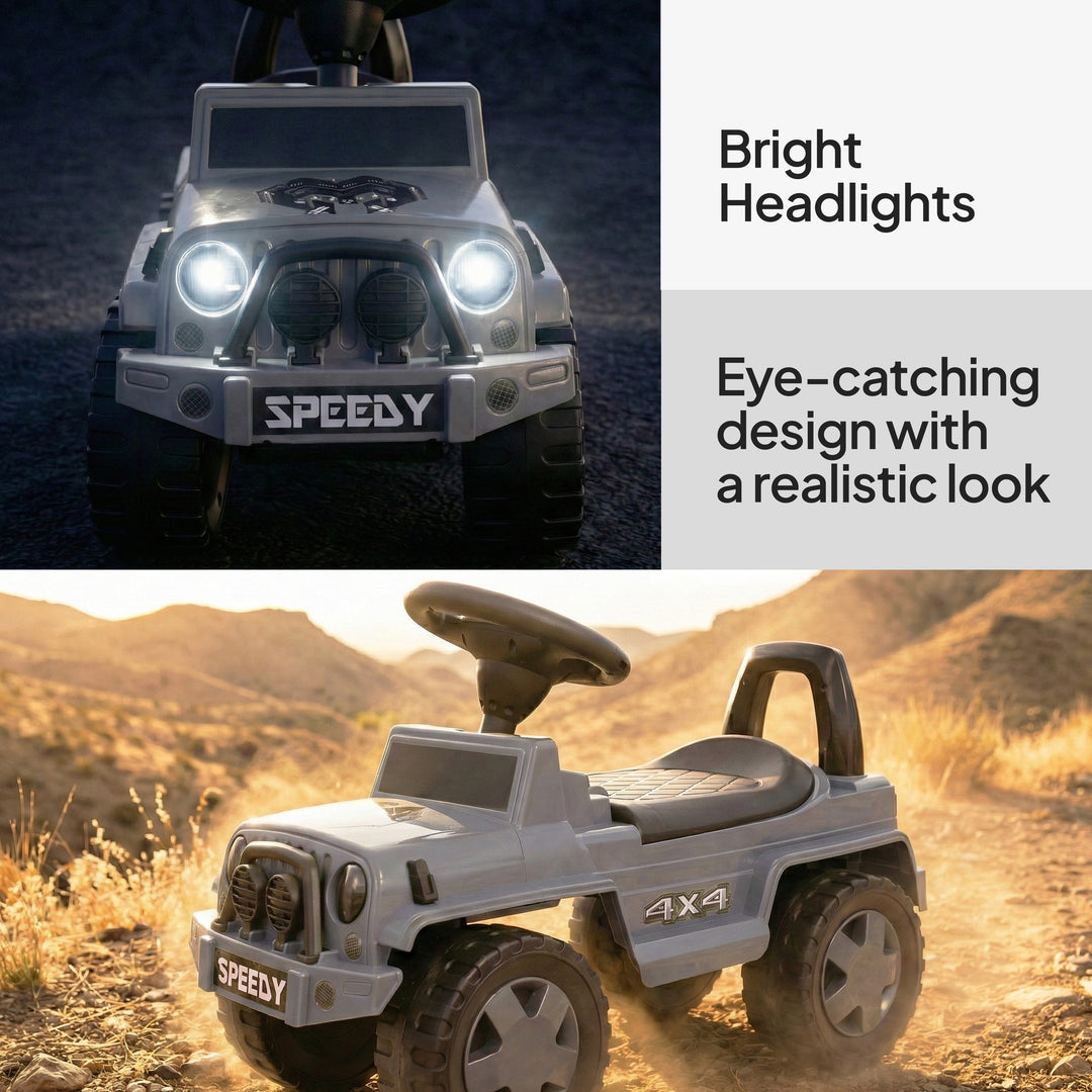 FLYI Speedy Jeep grey push ride jeep