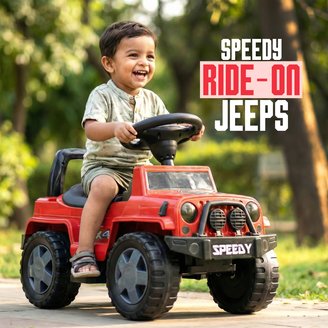 Speedy Jeep kids ride-on toy car for toddlers