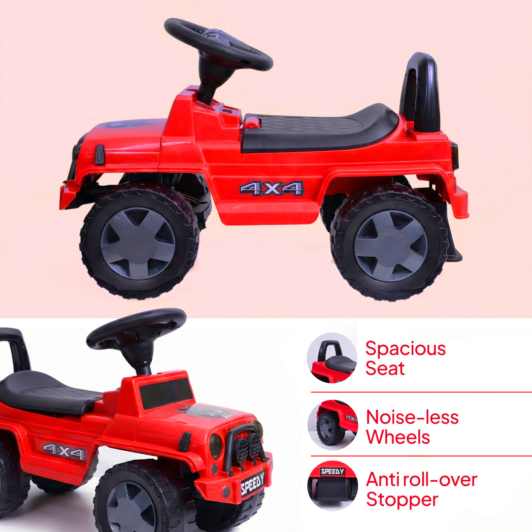 Speedy Jeep red kids ride-on toy car