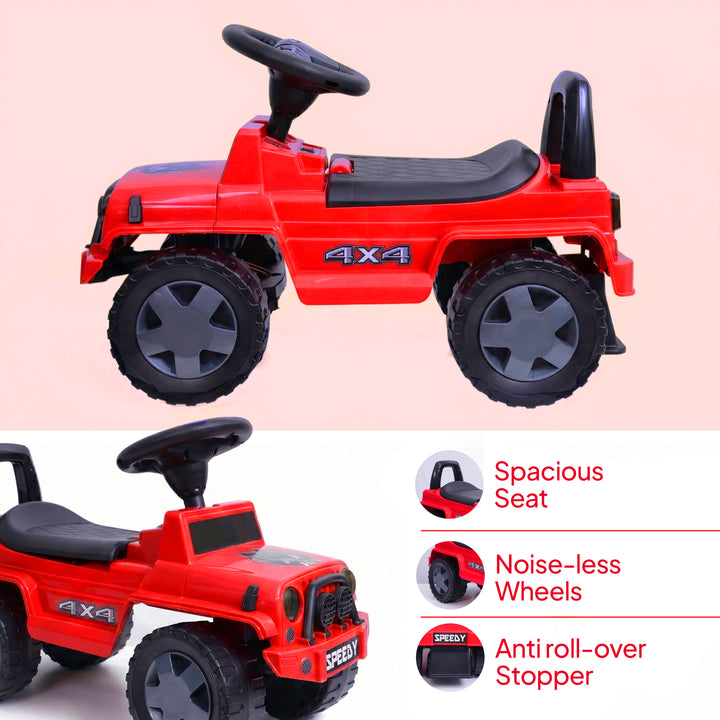 Speedy Jeep red kids ride-on toy car