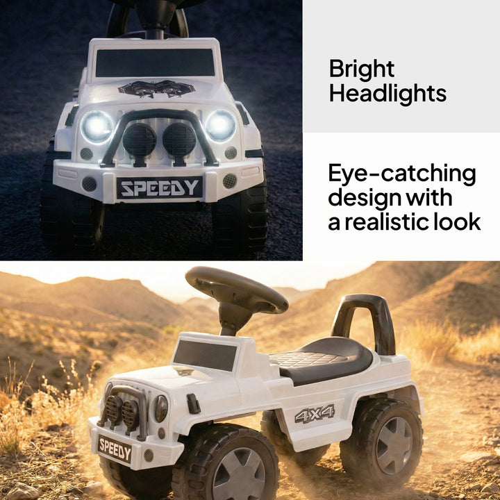 FLYI Speedy Jeep white outdoor ride-on toy