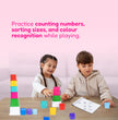 Montessori Stacking Cups for Toddlers & Babies – 9-Piece Colorful Set | Shape, Number & Color Recognition | Educational Toys