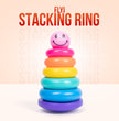 Smiley Stacking Rings Toy – 5 Colorful Rings for Toddlers | Educational & Motor Skill Development Toy