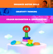 Teddy Bear Jumbo Stacking Rings Toy – 9 Colorful Rings for Toddlers | Educational & Motor Skill Development Toy